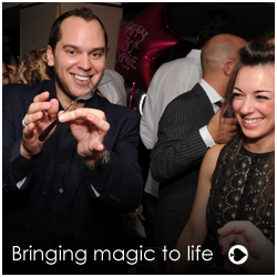 private party magician for hire - Nick Crown, international close up magician